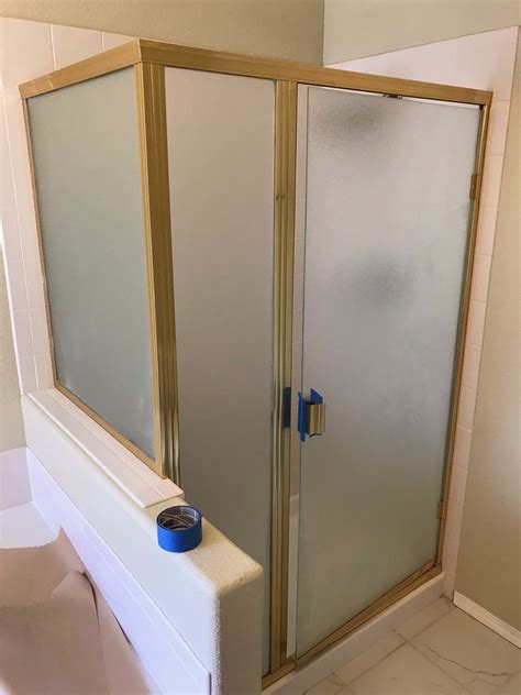 shoer enclosure paint peeled off metal|painting metal shower door frame.